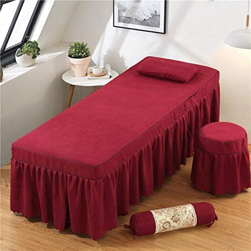 Комплекти Чаршафи за Масаж на масата, Обикновена Дантелени Покривки за легло в Скандинавски стил, 4 предмета, за салон