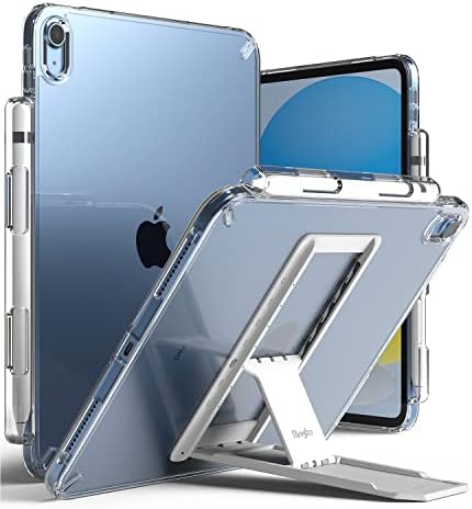 Ringke Fusion & Изключителен [Калъф + поставка] Разход, който е Съвместим с конструкцията на корпуса на iPad на 10-то поколение 10,9 (2022), Прозрачен устойчив на удари Защитен калъ