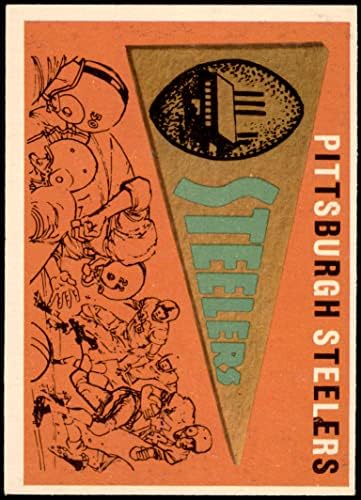 1959 Топпс # 9 Стийлърс Вимпел Питсбърг Стийлърс (Футболна карта) БИВШ Стийлърс