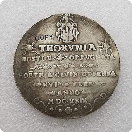 1629 Рекс Талер Европейска Монета, Медал Талер Шведски Васа Duca Копие На Възпоменателни Монети Копие Украса За Събиране На Подаръци
