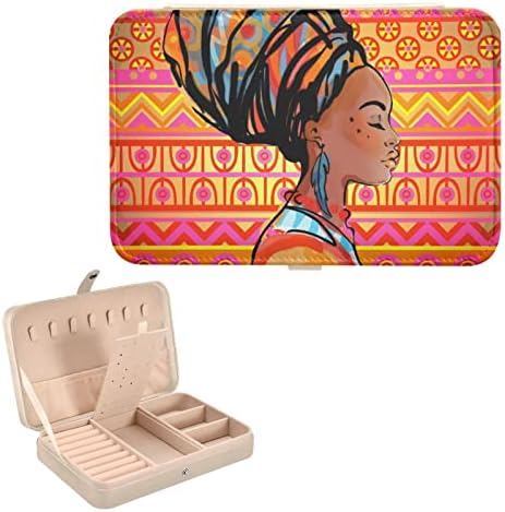 Африканска Дамски Малък Ковчег За Бижута, Изкуствена Кожа, Органайзер За Бижута, Пътен Калъф за Мини Бижута за Сватбени Подаръци