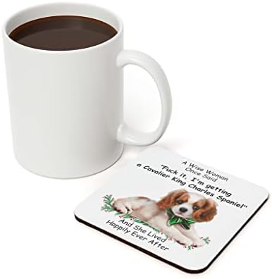 Забавна Поговорка Подаръци за любителите на домашни любимци Puppy Кавалер Кинг Чарлз Шпаньол Мъдра Жена Веднъж Каза Коледни Подаръци 2023 Година поставка за Чаши