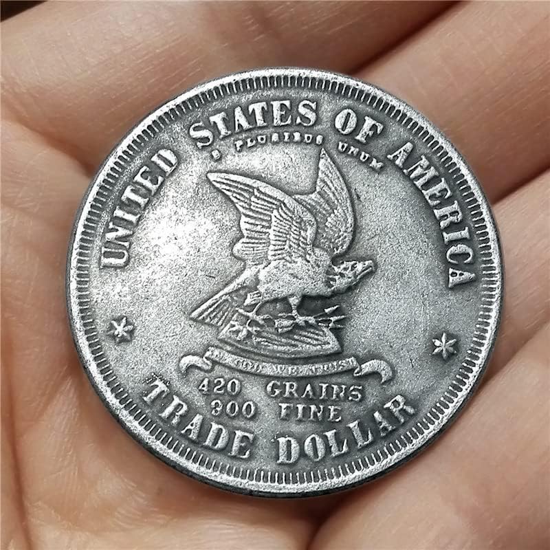 ХУ ХАЙ СЯ Американец 1873 Статуята на Свободата Орел Океанская търговия Кръгла Сребърна Сребърна монета на Антични монети, Чуждестранна валута, са подбрани Антични ?