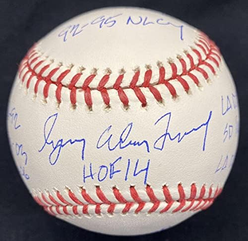 Грегори (Грег) Алън Мэддукс Пълното име на КОПИТО Статистика Подписан Бейзбол JSA LOA - Бейзболни топки С автографи