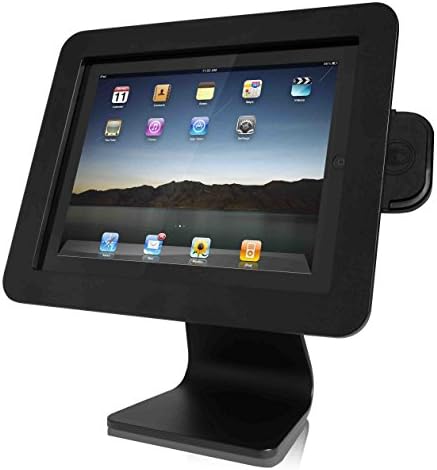Защитен кожух за iPad от Maclocks - универсална маса за безопасно интерактивни устройства. Съвместимост с iPad и iPad Air. Цвят: Черен. (AIO-B)