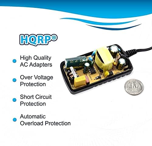 Адаптер за променлив ток HQRP 5V, Съвместим с преносими цифрови медиаплеером Micca Speck, Тънък, Тънък-HD, захранващ Кабел, Плюс адаптер Euro Plug