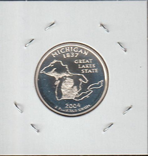 Тримесечие на щата Вашингтон 2004 година, Тримесечие, Мичиган, Превъзходно доказателство скъпоценни камъни DCAM Монетен двор на САЩ