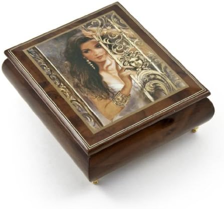 Красива Музикална ковчег, рисувани Ercolano в дървени цветове, под името на Цирцея от Марки Бърк - Много песни по избор