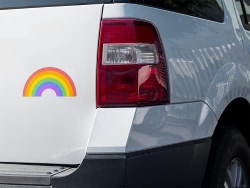 ЛГБТ Стикер Rainbow Pride |Термоаппликация|5 инча |Водоустойчив | за Бронята на автомобила, Бутилки с вода, Лаптоп