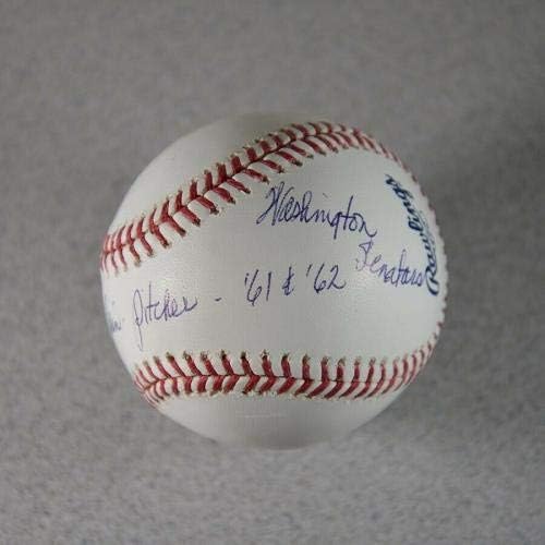 Джо Макклейн Сенатори Подписаха Надпис MLB Selig Auto Baseball с Голограммой b & E - Бейзболни Топки с Автографи