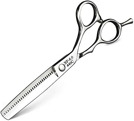Професионални Фризьорски ножици 6 Инча, Ножица за Изтъняване на Косата, 10%-40%, Фризьорски Ножици, Инструмент за Подстригване в Салон за Мъже и Жени (скорост на разреж?
