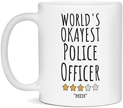 Най-подходяща в света чаша за полицай Чаши за полицай, 15 Грама Бял цвят