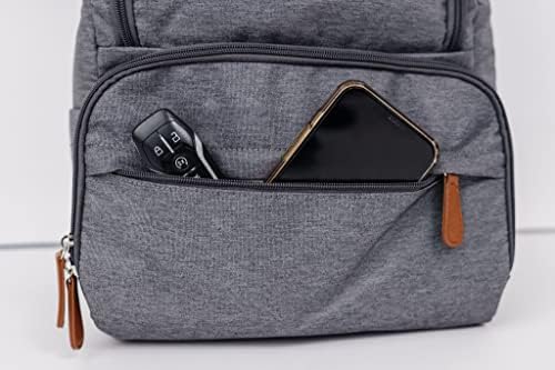 Раница-чанта за памперси Citi Collective Nomad Grey от висококачествена веганской на кожата - Компактен Просторен дизайн