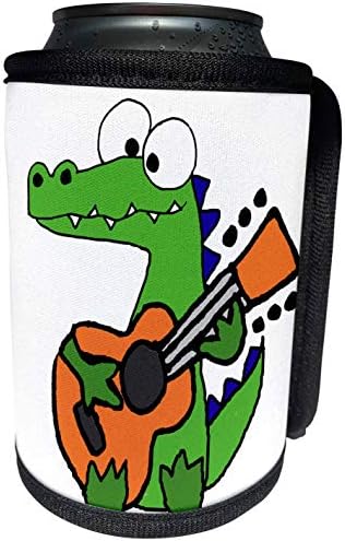3dRose - Художествена музика за всички усмивки - Забавен Анимационен За най-сладкото Крокодиле, Играющем на китара -