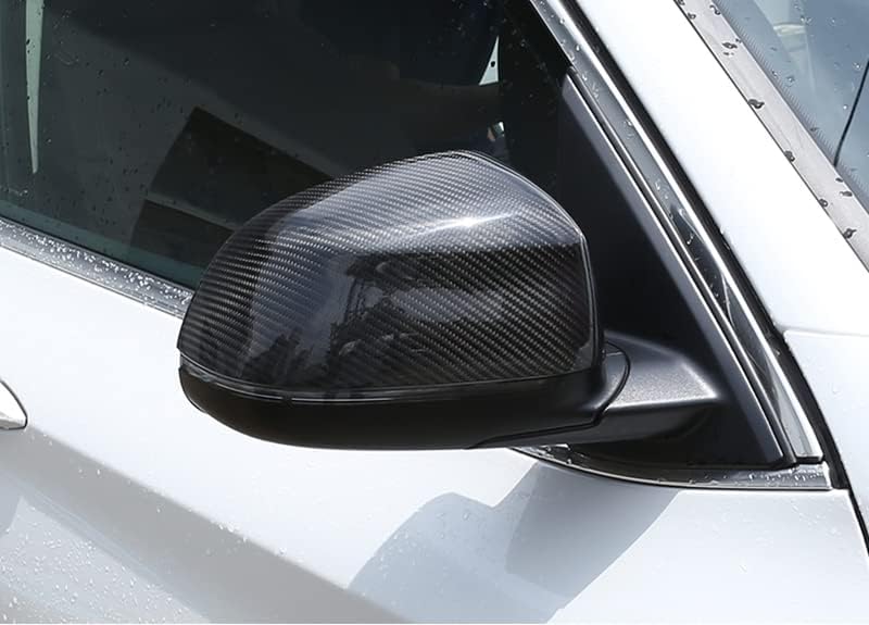 Нови защитни етикети на огледалото за обратно виждане, съвместими с BMW X4 2014-2018 (въглеродни влакна вид)