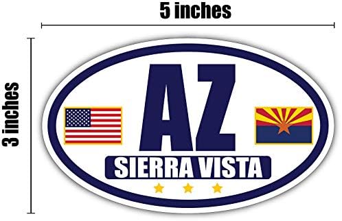 Флаг на Аризона / Американски Флаг Овалния 3 м Vinyl Броня Стикер Стикер | Тъмно синьо и Златно Сиера Виста, AZ Стикер Vinyl Стикер