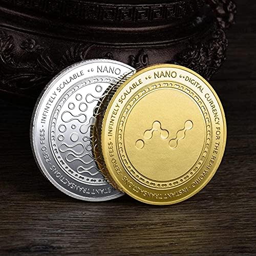 Монета, Позлатена Сребърна Цифров Виртуална Монета Nano Coin Cryptocurrency 2021 са подбрани Монета Ограничена серия с Защитен Калъф