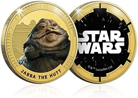 Оригиналната трилогия Междузвездни войни - Джабба Hutt 44-миллиметровая възпоменателна монета със златен покритие + Пълноцветно