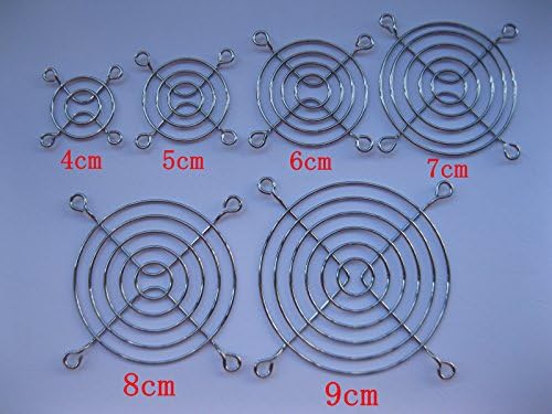 4 бр. решетка за вентилатор vdc, сребриста метална защита за пръстите, използвана за фен на 70x70 mm, 7 см
