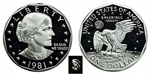 1981 S Сюзън Б. Anthony Type 1 Proof Dollar Идеален долар, без да се позовават на Монетния двор на САЩ