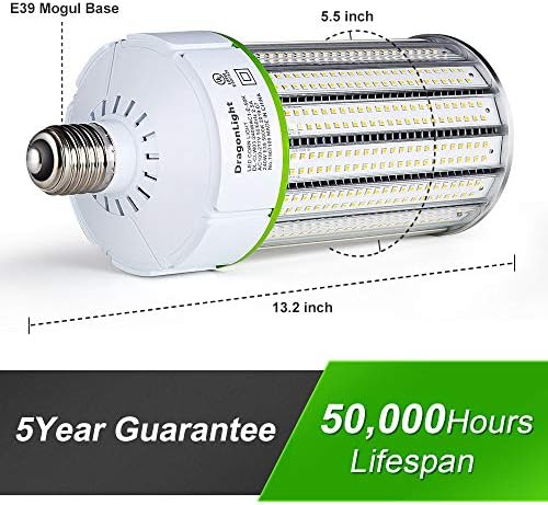 Led лампа DragonLight 240 W от царевица в търговската мрежа (подмяна на метал-халогенни лампи с мощност 1200 W/HID/ВЕЦ)