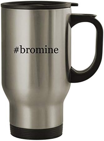Подарък дрънкулки bromine - Пътна Кафеена Чаша с Хэштегом от Неръждаема Стомана в 14 грама, Сребрист