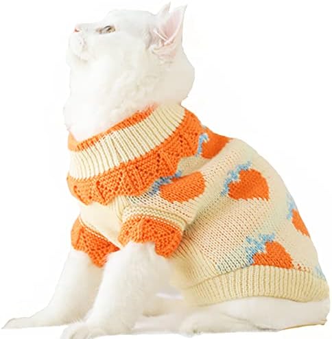Пуловер за котки ANIAC, Топло Облекло за Кутрета, Уютен Жилетка за кучета, Риза, Есенно-Зимни Дрехи, Зимни Плетива за Коте, Hoody за малки Кучета, за студено време на годин?