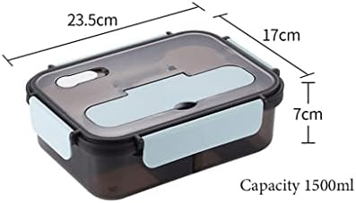 XDCHLK Прозрачен Обяд-Бокс за Съхранение на бебешка контейнер за храна Изолиран Контейнер за Обяд Bento Box (Цвят: синьо размер: 23,5*17*7 см)