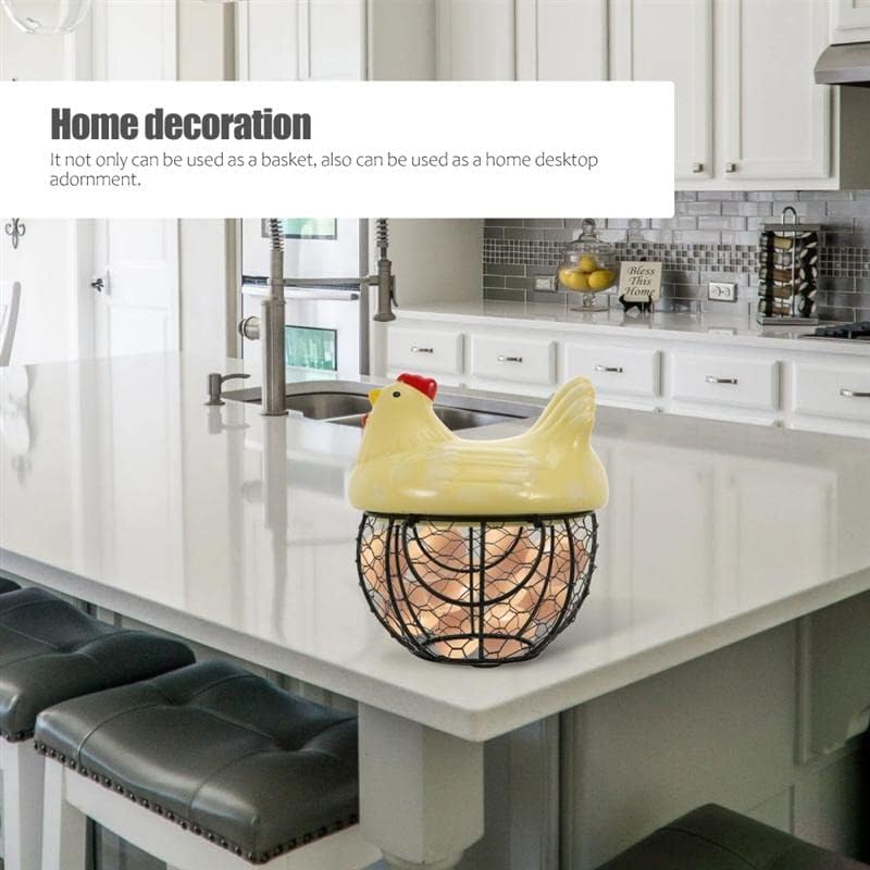 Количка за Закуски във формата на Пиле Титуляр За Яйца Домашно приготвена Кошница За Съхранение на Притежателя За Съхранение