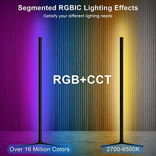 ъглова лампа iodoo RGB, умен лампиона работи с прилагането и дистанционно управление, Модерен led под лампа със синхронизиране