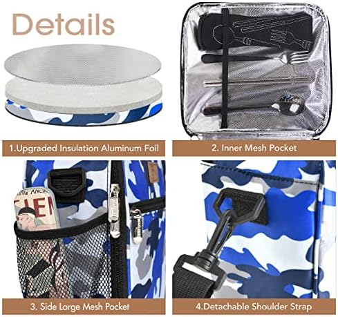 Чанта за обяд Buringer HOMESPON за Еднократна употреба, Изолиран Обяд-Бокс Bento Cooler, Чанта-тоут с Преден джоб и Подвижна