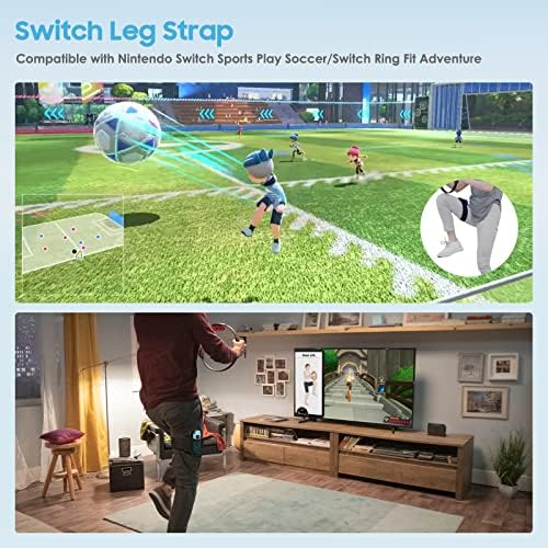 Въжета за краката TiMOVO Switch, Съвместими с Nintendo Switch Sports /Switch Ring, Идеални за приключенски игри, Регулируема