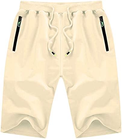 Мъжки къси панталони FMCHICO Ежедневна Класически Намаляване с Завязками, Летни Плажни къси Панталони с Еластичен колан
