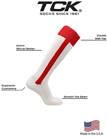 Спортни чорапи TCK 2-n-1 Премиум клас за бейзбол и софтбол със стремена