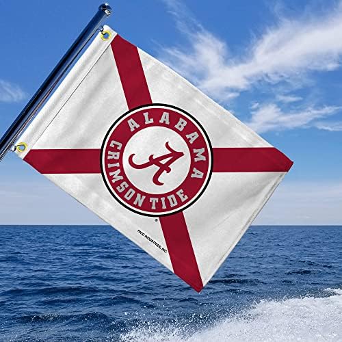 Флаг Алабама Crimson Tide - Флаг лодки - Флаг количка за голф - 12 x 18 - Флаг щата