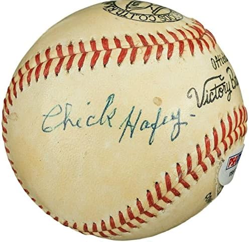 Сингъл The Finest Chick Hafey, подписан Бейсбольным PSA DNA COA Зала на славата - Бейзболни топки с автографи