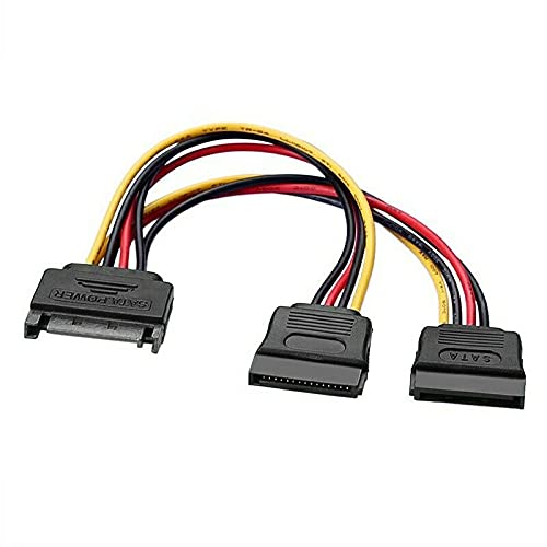 TheCoolCube 15-Пинов SATA 2 порта SATA удължителен кабел за захранване Y-Образен кабел-сплитер Кабел-адаптер (4 бр.)
