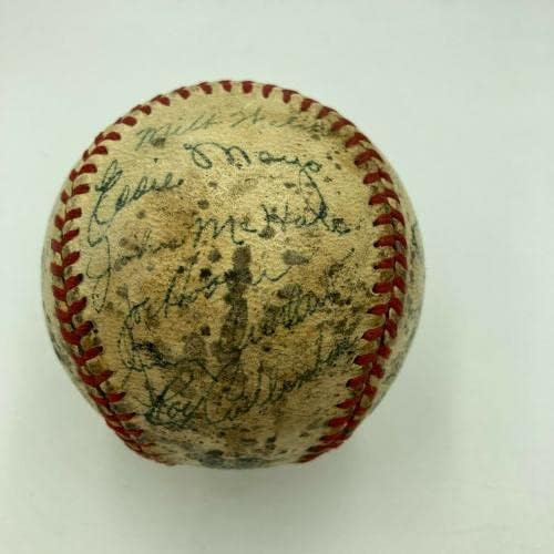 1945 Отбор на Шампионите от Световна серия Детройт Тайгърс Подписа Бейзболен договор PSA DNA COA - Бейзболни топки с