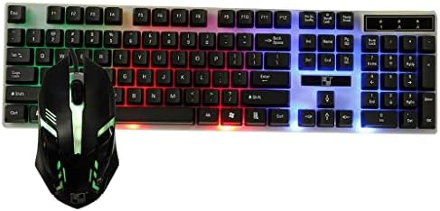 MJWDP USB Жичен Механична Клавиатура и мишка Комплект Pc Gamer Keyboard 104 Капачка за комбинации Цветна Клавиатура с