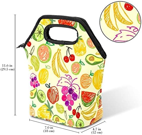 Чанта за обяд GUEROTKR за мъже, които живеят Изолирано Кутия за Обяд, Кутия за Обяд за Възрастен, безшевни плодов цветен