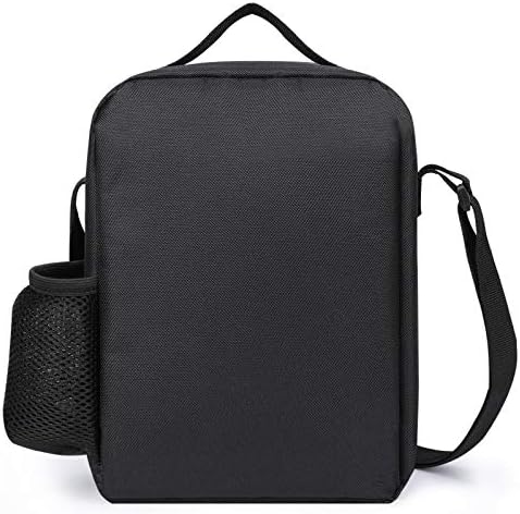 Черно Фламинго на Geometric1 Чанта за Обяд Изолирано Запечатани Скоростна Чанта-Хладилник за Работа, Пикник, Къмпинг