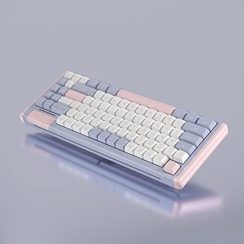 Жичен механична клавиатура DUSTSILVER K84 75% Kawaii с подвижна клавиатура Type-C, RGB подсветка, клавишными капачки