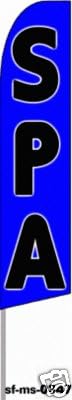 Флаг от пера Spa Swooper, Комплект с Шестия и Заземляющим Шипом, 2' 5 1/2 x 11'3/4, Пълноцветен, 1 Комплект