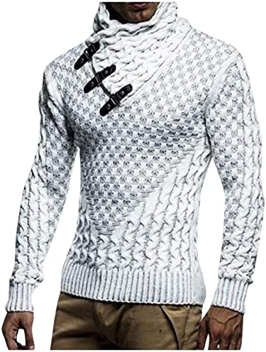 Пуловери за мъже, Европейски и Американски Мъжки Вязаный Пуловер, Отгоре с качулка, Тънък Пуловер Копчета, Мъжки