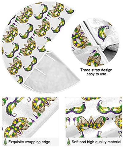 Oarencol Mardi Gras Карнавальная Маска Коледно Дърво Пола 36 инча Коледна Празнична Парти Коледа Мат Декорация