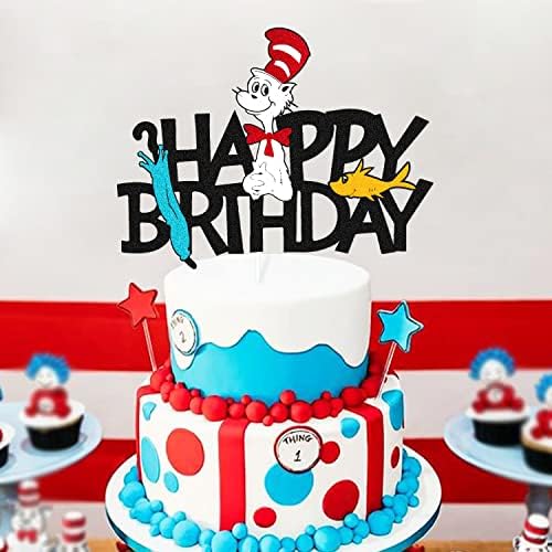 Culxfaiyr Котка Торта за рождения Ден на Topper Животно Рожден Ден Украса за Парти, за Момчета, Момичета, Мъже, Жени
