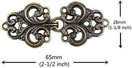 Рамкиране: 4 Двойки от застежек-наметала с завитушками в формата на цветя. 65 мм х 28 мм застегивается. Пришейте Куки