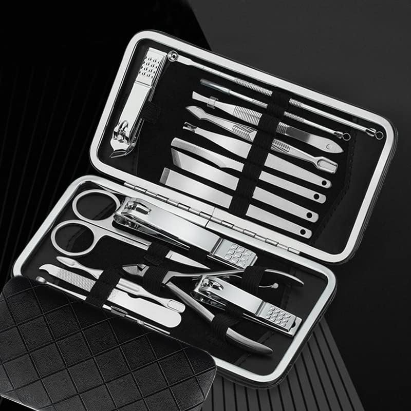 Маникюр, определени ADAARA нокторезачки, Педикюрный набор, Професионални Комплекти за маникюр от Неръждаема Стомана, Инструменти за Грижа за ноктите с Пътен футляром
