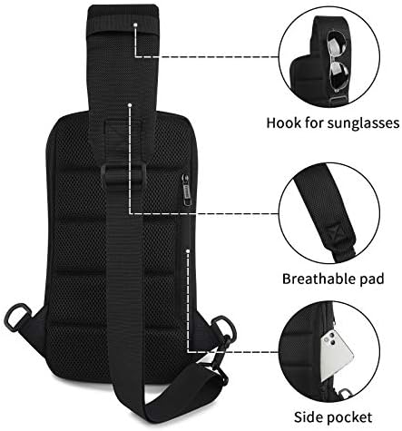 Мъжка чанта-прашка Ytonet, Всекидневни раница, Водоустойчив Противоугонный Раница През Рамо, Нагрудная чанта с USB порт
