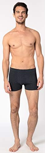 Мъжки къси панталони-боксерки Andrew Scott от памук Участък-цвят - Опаковка от 10